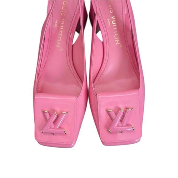SOLD! Authentic Louis Vuitton Pink Slingback Heels - Picture 6 of 8